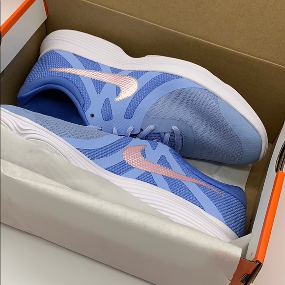 NIKE REVOLUTION 4 (GS) royal pulse/pink foam - Picture 10 of 16